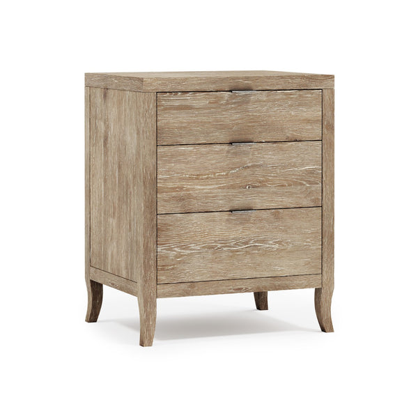 Bernhardt Bernhardt Tribeca Nightstand With Aurum White Oak Finish, 3 Soft-Close Drawers & Usb Charging 333220