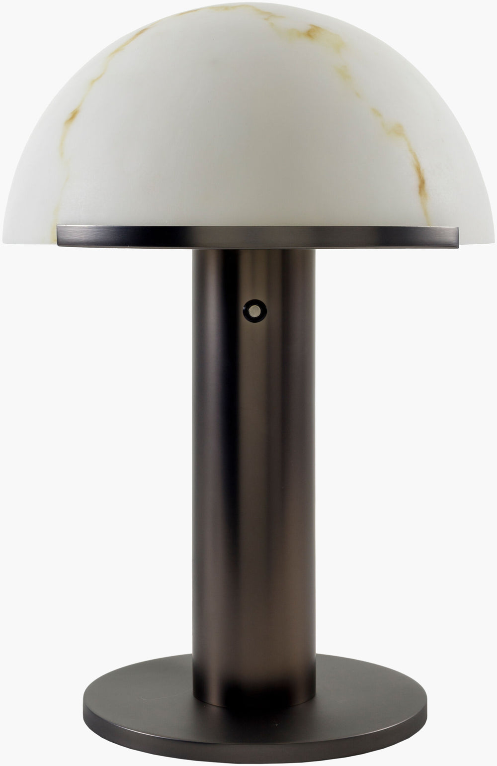 Surya Etoile Industrial Rustic Accent Table Lamp - 23"H Metal Design For Timeless Elegance & Charm Body, Metallic ,Brass,Base, Metallic ,Brass,Shade, White,Cord, Black Iron,Iron Eto-002