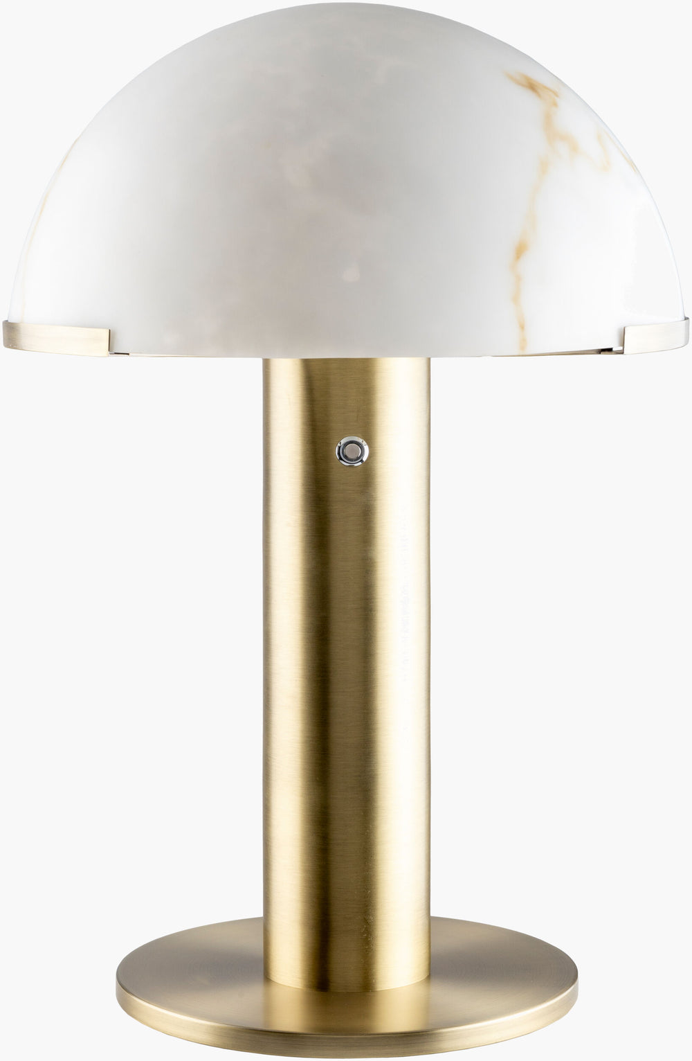 Surya Etoile Industrial Rustic Accent Table Lamp - 23"H Metal Design For Timeless Elegance & Charm Body, Metallic ,Brass,Base, Metallic ,Brass,Shade, White,Cord, Black Iron,Iron Eto-002