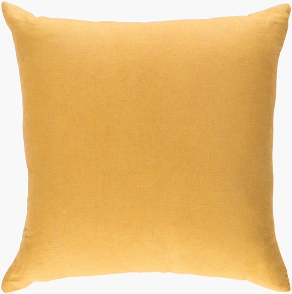 Surya Ethiopia Accent Pillow - 18" X 18" Cotton-linen Blend With Intricate Design For Stylish Home Decor Yellow Linen,Cotton,Linen,Cotton Etpa7214-1818