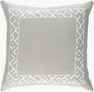 Surya Ethiopia Accent Pillow - 18" X 18" Cotton-linen Blend With Intricate Design For Stylish Home Decor Medium Gray Linen,Cotton,Linen,Cotton Etpa7221-1818d