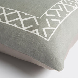 Surya Ethiopia Accent Pillow - 18" X 18" Cotton-linen Blend With Intricate Design For Stylish Home Decor Medium Gray Linen,Cotton,Linen,Cotton Etpa7221-1818d