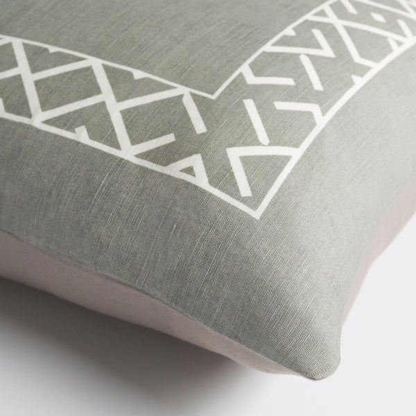 Surya Ethiopia Accent Pillow - 18" X 18" Cotton-linen Blend With Intricate Design For Stylish Home Decor Medium Gray Linen,Cotton,Linen,Cotton Etpa7221-1818d