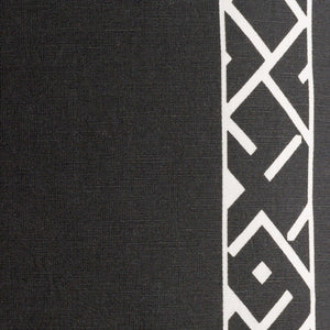 Surya Ethiopia Accent Pillow - 18" X 18" Cotton-linen Blend With Intricate Design For Stylish Home Decor Black Linen,Cotton,Linen,Cotton Etpa7224-1818d