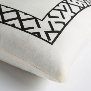 Surya Ethiopia Accent Pillow - 18" X 18" Cotton-linen Blend With Intricate Design For Stylish Home Decor Black Linen,Cotton,Linen,Cotton Etpa7226-1818