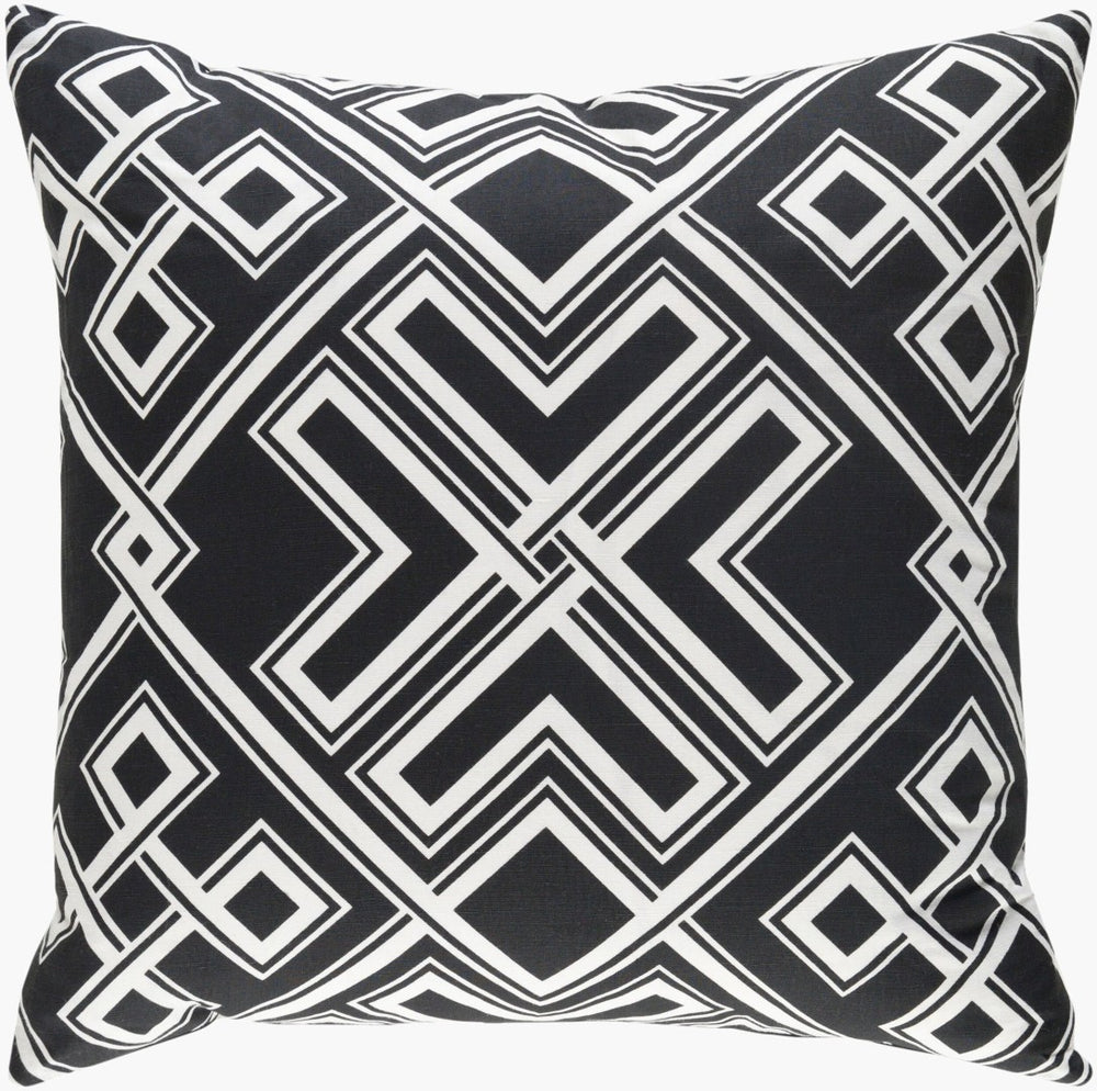 Surya Ethiopia Handcrafted Woven Linen Cotton Throw Pillow Global Eclectic Pattern 18x18 ETPA7228-1818P