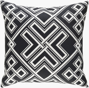 Surya Ethiopia Handcrafted Woven Linen Cotton Throw Pillow Global Eclectic Pattern 18x18 ETPA7228-1818P