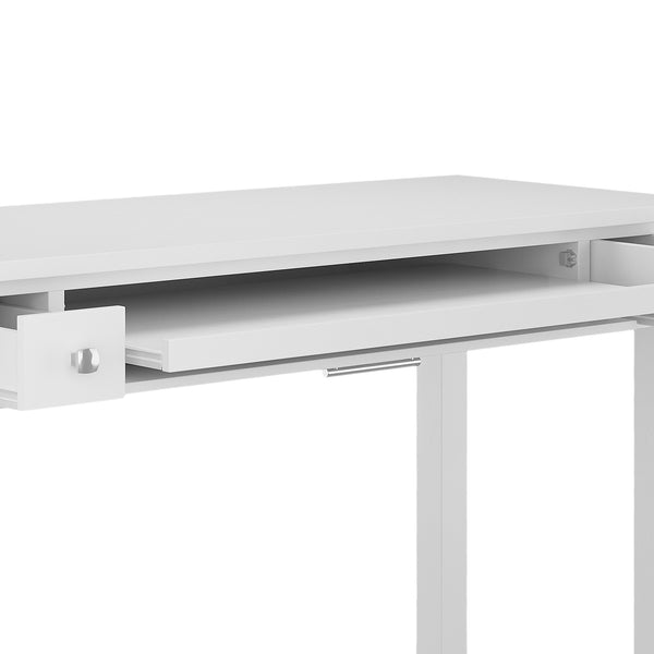 English Elm Avalon White Writing Desk - Handcrafted Solid Wood With Storage For Home Office & Study Space B136P158448