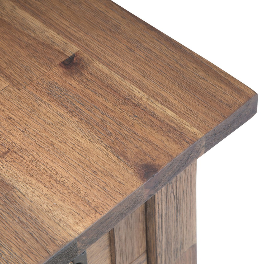 English Elm Monroe Narrow Side Table - Rustic Acacia Wood With Vintage Charm & Practical Storage Solutions B136P158958