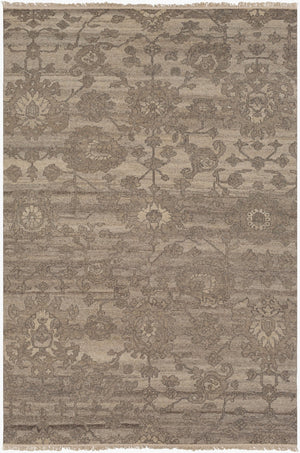 Surya Ethereal Hand-knotted 2' X 3' Wool Rug - Exquisite Indian-made Art Piece With Elegant Fringes Beige Wool Etr1001-23