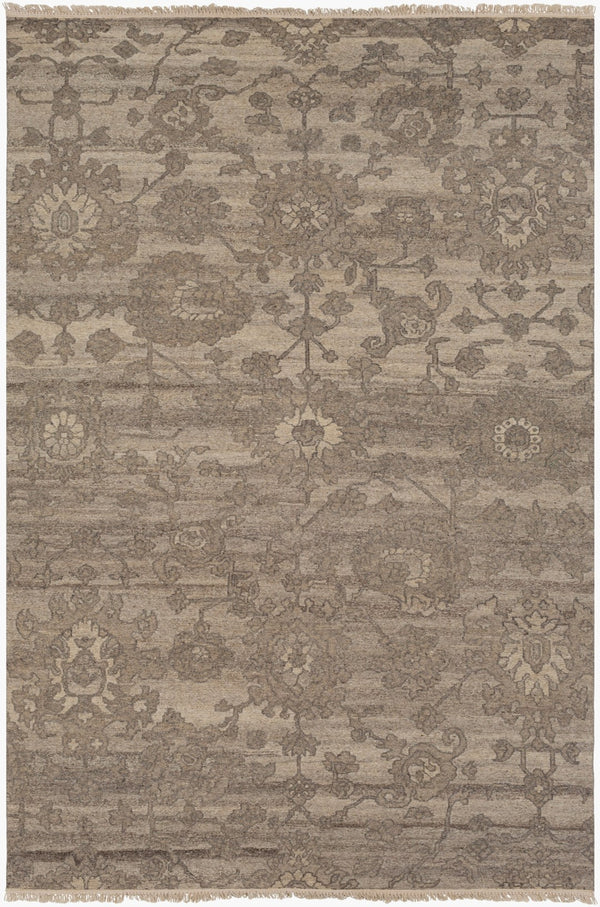 Surya Ethereal Hand-knotted 2' X 3' Wool Rug - Exquisite Indian-made Art Piece With Elegant Fringes Beige Wool Etr1001-23