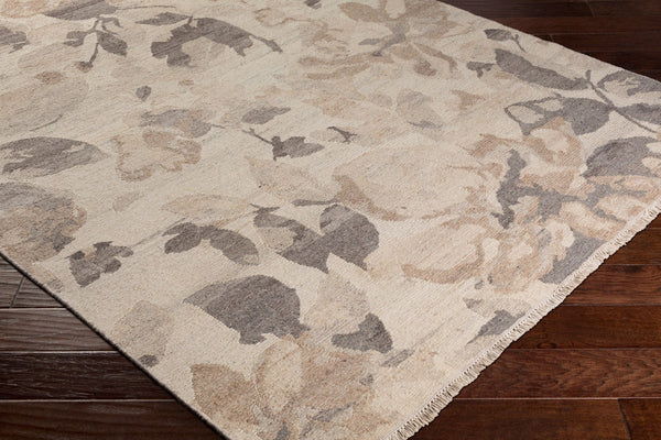 Surya Ethereal Hand-knotted 2' X 3' Wool Rug - Exquisite Indian-made Art Piece With Elegant Fringes Medium Brown Wool Etr1002-69