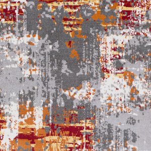 Livabliss Rafetus Machine Woven Polypropylene Geometric Area Rug for Entryways and Hallways Orange, Burgand 2' x 2'11" ETS2305-23