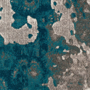 Livabliss Rafetus Geometric Machine Woven Polypropylene Accent Rug for Modern Entryways and Cozy Nooks Teal, Deep Teal 2' x 2'11" ETS2324-23