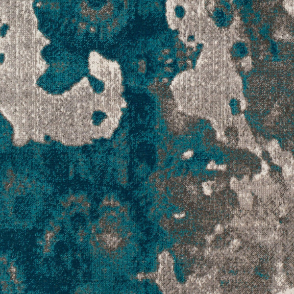 Livabliss Rafetus Geometric Machine Woven Polypropylene Accent Rug for Modern Entryways and Cozy Nooks Teal, Deep Teal 2' x 2'11" ETS2324-23