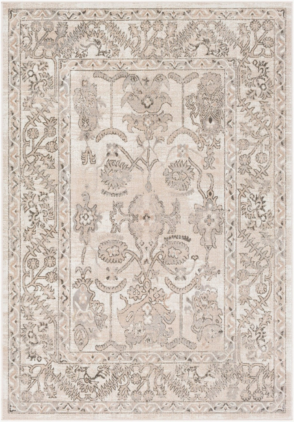 Livabliss Rafetus Machine Woven Polypropylene Area Rug with Medallion Pattern for Living Rooms ETS2338-5376