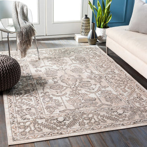 Livabliss Rafetus Machine Woven Polypropylene Area Rug with Medallion Pattern for Living Rooms ETS2338-5376