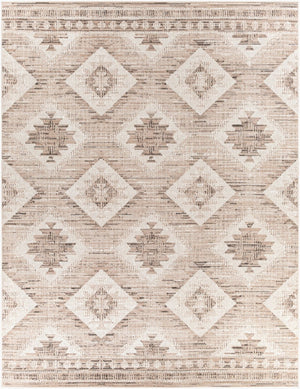 Livabliss Rafetus Arts and Crafts Polypropylene Area Rug Low Pile Entryway Accent Piece Tan, Black 7'10" x 10'2" ETS2341-710103