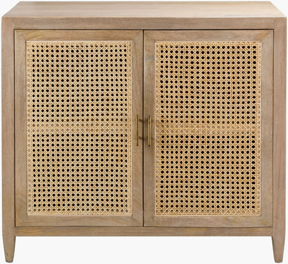 Livabliss Etewah Handcrafted Rattan and Wood Storage Cabinet Bohemian Artisan Living Room Accent ETW-001