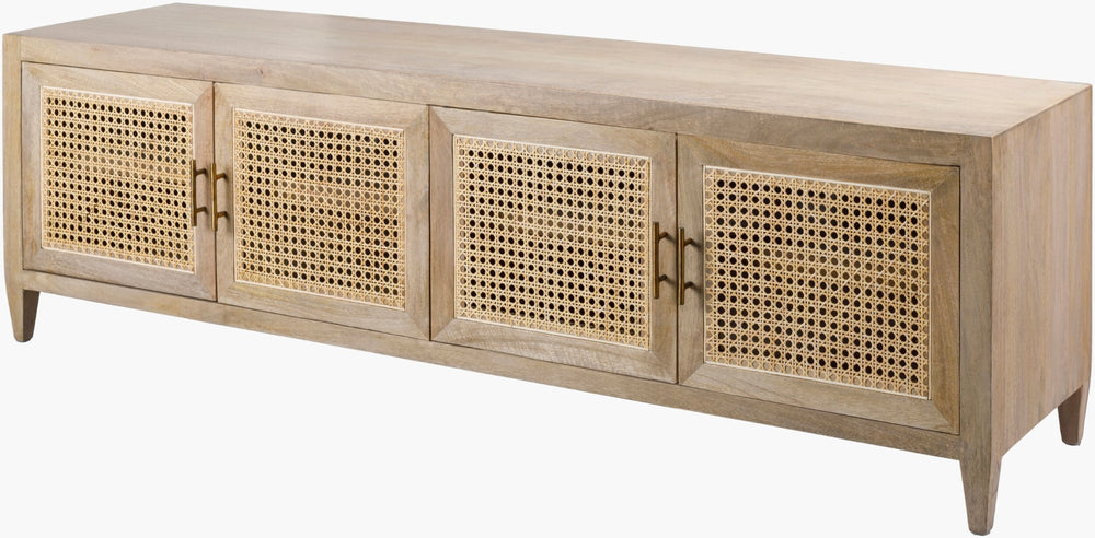 Livabliss Etewah Handcrafted Rattan Wood Console Table Artisan Woven Entryway Accent Piece ETW-004