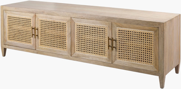 Livabliss Etewah Handcrafted Rattan Wood Console Table Artisan Woven Entryway Accent Piece ETW-004