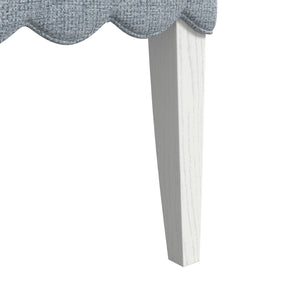 A.R.T. Furniture Haven Upholstered Side Chair - Vintage Cottage Chic Design in Light Blue with Scalloped Detailing 339200-2367