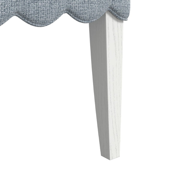 A.R.T. Furniture Haven Upholstered Side Chair - Vintage Cottage Chic Design in Light Blue with Scalloped Detailing 339200-2367