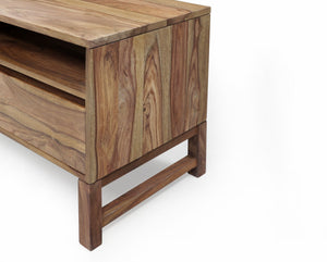 Porter Designs Porter Urban Solid Sheesham Wood Tv Stand - Modern Design, Sustainable, Natural Finish For Home Elegance Brown Wood 06-117-03-1436