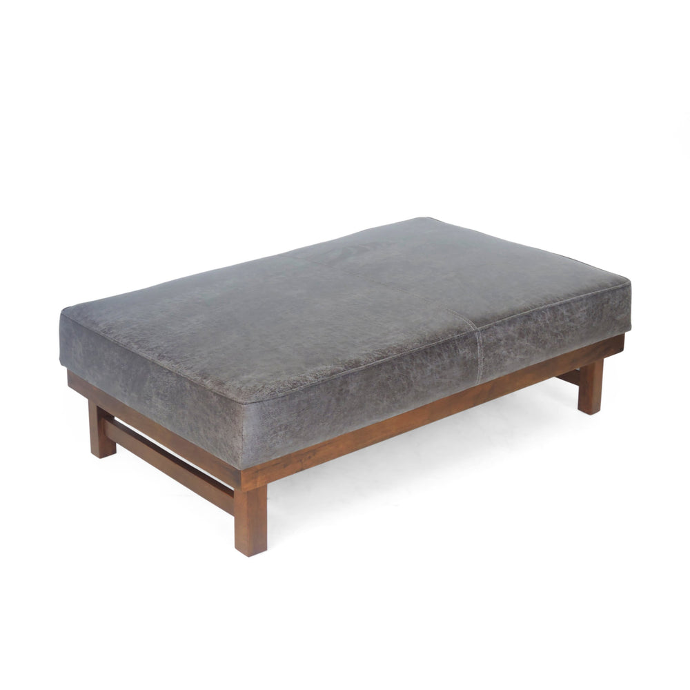 English Elm Christopher Knight Home® - OTTOMAN Modern Microfiber Upholstered Cocktail Bench with Plush Cushion Top for Seating & Décor Slate 62411.00SLATWALN