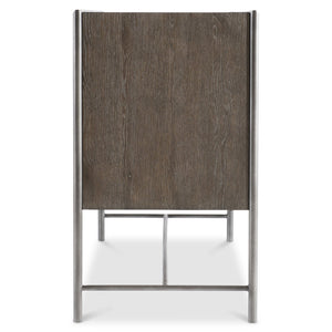 Bernhardt Bernhardt Outline Buffet With Wire-Brushed Oak, Textured Steel Frame, Soft-Close Drawers & Shelves 360135