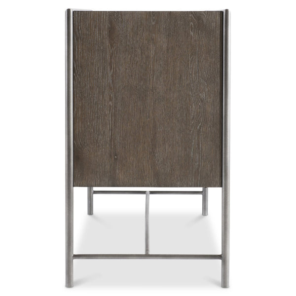 Bernhardt Bernhardt Outline Buffet With Wire-Brushed Oak, Textured Steel Frame, Soft-Close Drawers & Shelves 360135