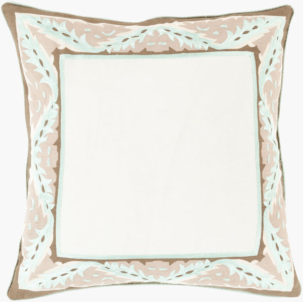 Surya Eugene 18"X18" Luxury Linen Accent Pillow - Bold Design For Sophisticated Home Décor Transformations Ivory Linen Eug001-2020