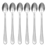 Cambridge Malibu Satin Stainless Steel Iced Tea Spoons, 6-Piece Set, Dishwasher Safe