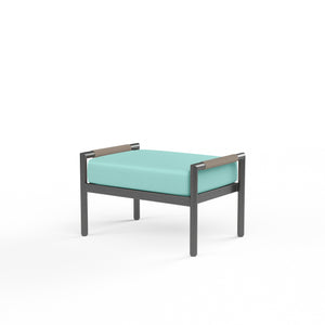 Pietra Ottoman in Dupione Celeste, No Welt SW4601-OTT-8067 Sunset West