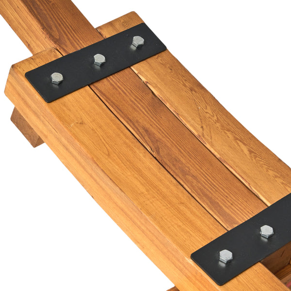 English Elm Richardson Curved Arc Larch Wood Hammock Stand Outdoor Hardwood Frame Holds 400 Lbs 54883.00BSE