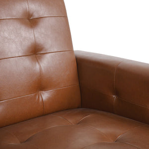 English Elm Christopher Knight Home® - RECLINER ergonomic PU leather lounge chair with plush padding and supportive design for home comfort and style Light Brown 71978.00PUCOGN