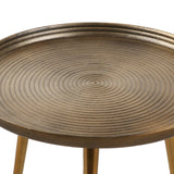 Christopher Knight Home® - Noble House - Everts Modern Handcrafted Aluminum Accent Table, Antique Brass