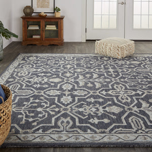 Feizy Rugs Fallon Hand-tufted Wool Rug - Rustic Tranquility With Calming Hues And Stylish Appeal For Your Home Blue,Gray Wool Fln8839fblu000p00