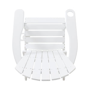 English Elm Christopher Knight Home® - BELLWOOD Adirondack Chair with Folding Design, Rustic Outdoor Wood Seat, Built-In Cup Holder Comfort White 37.75 L x 26.75 W x 8.5 H 68940.00WHI