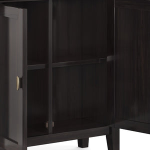 English Elm Redmond Low Storage Cabinet - Handcrafted Hickory Brown With Adjustable Shelves For Any Room B136P159527-GIGA