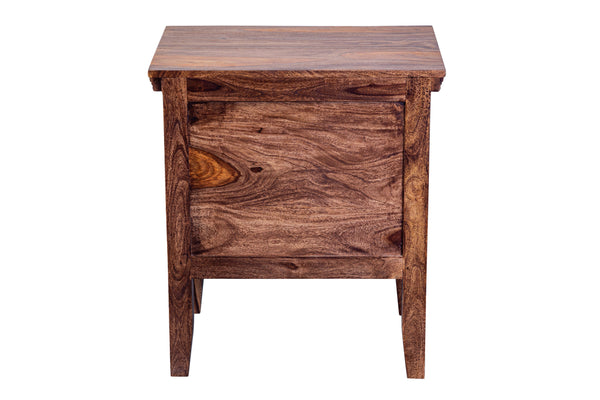 Porter Designs Porter Sonora Solid Sheesham Wood Nightstand With Rustic Gold Hardware For Timeless Bedside Storage Brown Wood 04-196-04-9740