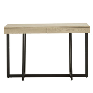Homelegance By Top-Line Saskai Wood Finish Sofa Table with Two Drawers Ivory White MDF