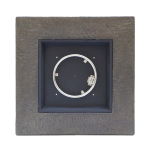 English Elm Stonewall Square Propane Fire Pit Natural Stone Outdoor Patio Gathering Focal Point 61941.00-40K