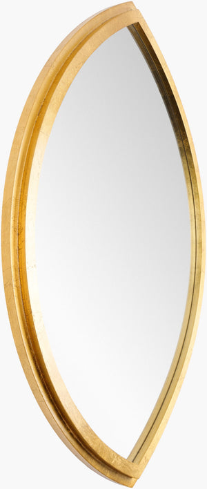 Surya Chateaux 32"H X 24"W Modern Mirror - Elegant Décor Accent For Revitalizing Your Space Today! Frame, Gold Manufactured Wood Eux001-2432