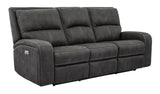 Parker House Polaris - Slate Power Reclining Sofa And Loveseat Dark Grey 100% Polyester (W) Mpol-32ph-sla