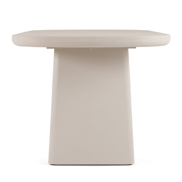 VIG Furniture Evermore Grey Faux Cement Oval Dining Table — Seats 6, Double Pedestal, Durable Manufactured Wood Finish VGGM-1752-GRY