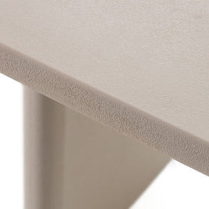 VIG Furniture Evermore Grey Faux Cement Oval Dining Table — Seats 6, Double Pedestal, Durable Manufactured Wood Finish VGGM-1752-GRY