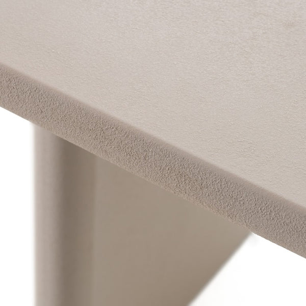 VIG Furniture Evermore Grey Faux Cement Oval Dining Table — Seats 6, Double Pedestal, Durable Manufactured Wood Finish VGGM-1752-GRY
