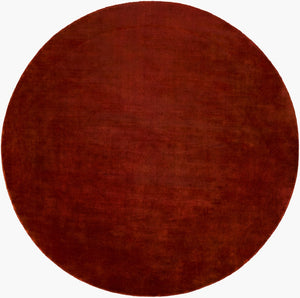 Surya Evergreen 10' X 14' Handmade Wool Rug - Modern Minimalist Design With Unique Fringe Detail Burnt Sienna Wool Evg2301-10rd