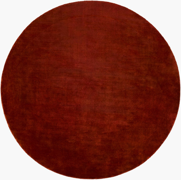 Surya Evergreen 10' X 14' Handmade Wool Rug - Modern Minimalist Design With Unique Fringe Detail Burnt Sienna Wool Evg2301-8rd